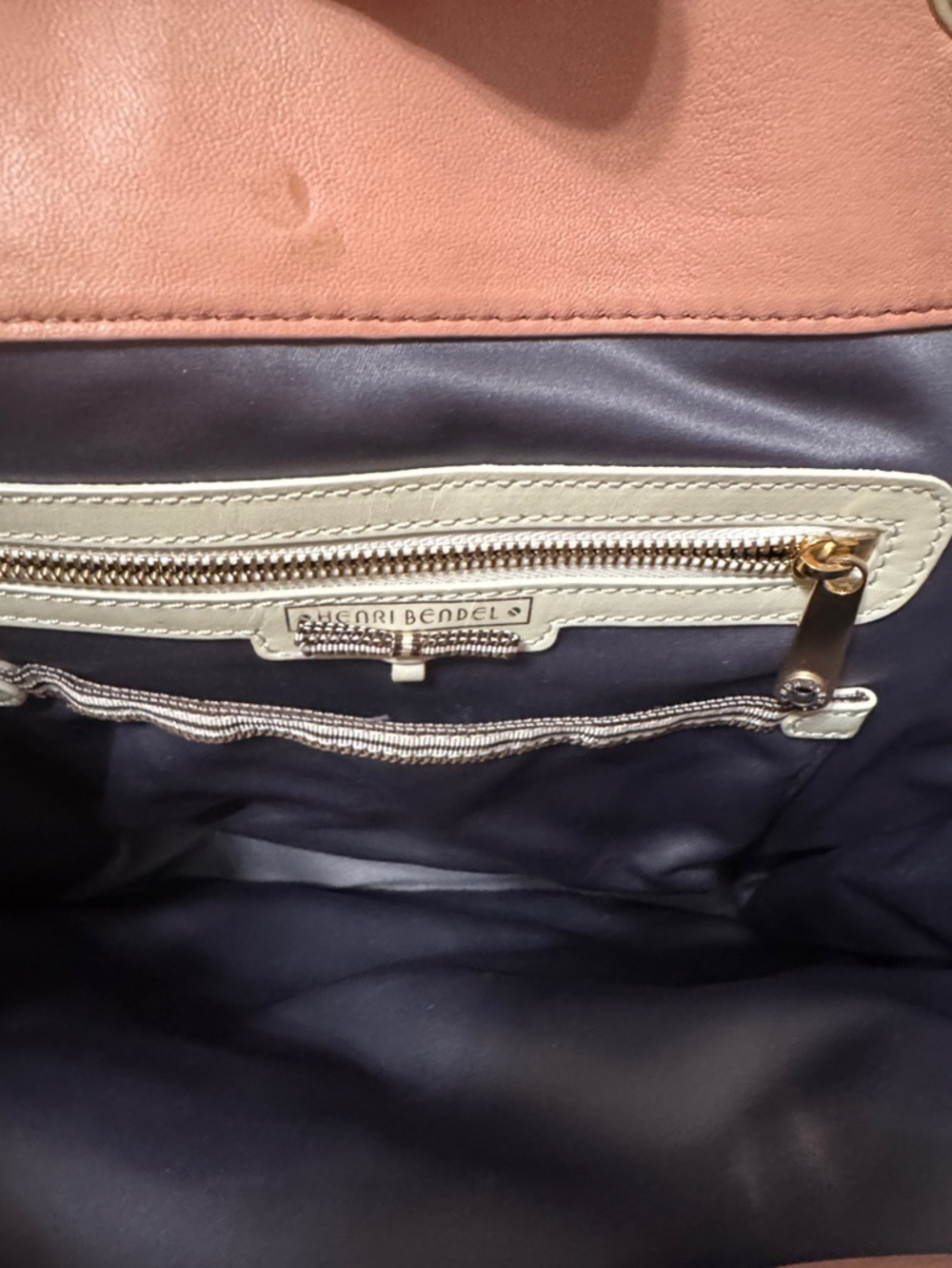 Henri Bendel blush pink 🩷 lambskin expandable chain tote with COA - Picture 11 of 15